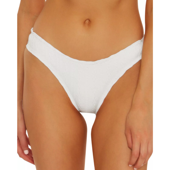 Isabella Rose Womens Meadow Maui Bikini Bottom Swimwear White Size M 15579